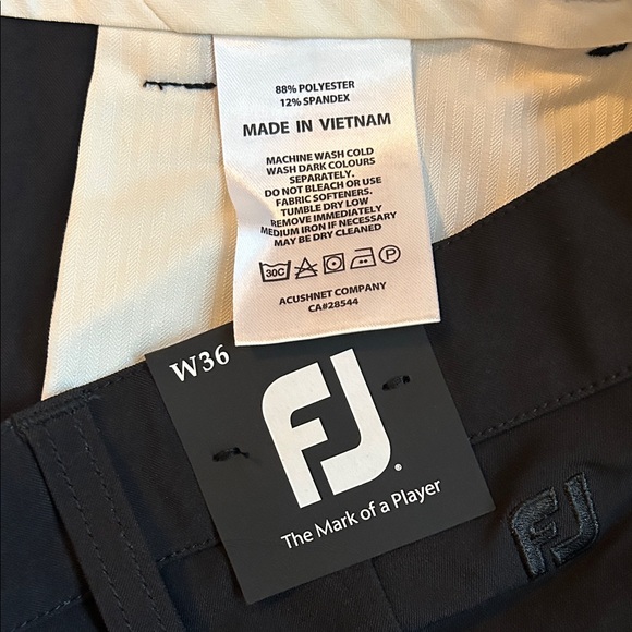 NWT FootJot Men's Black Golf Pants, W36 - Picture 5 of 6